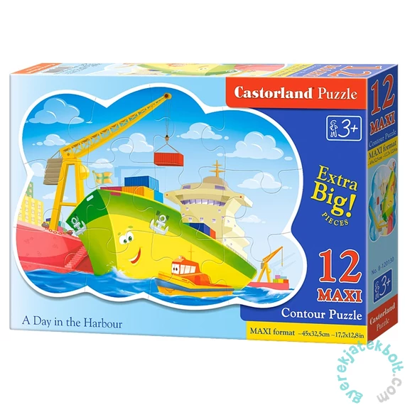 Castorland 12 db-os MAXI puzzle - Egy nap a kikötőben (B-120130)