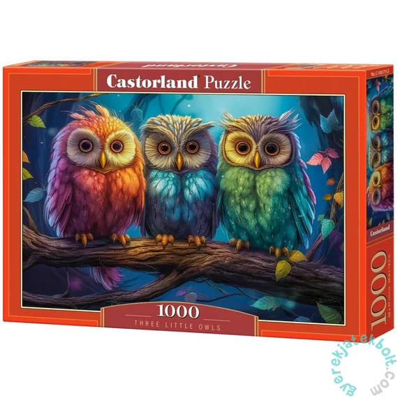 Castorland 1000 db-os puzzle - Három színes kisbagoly (C-105175)