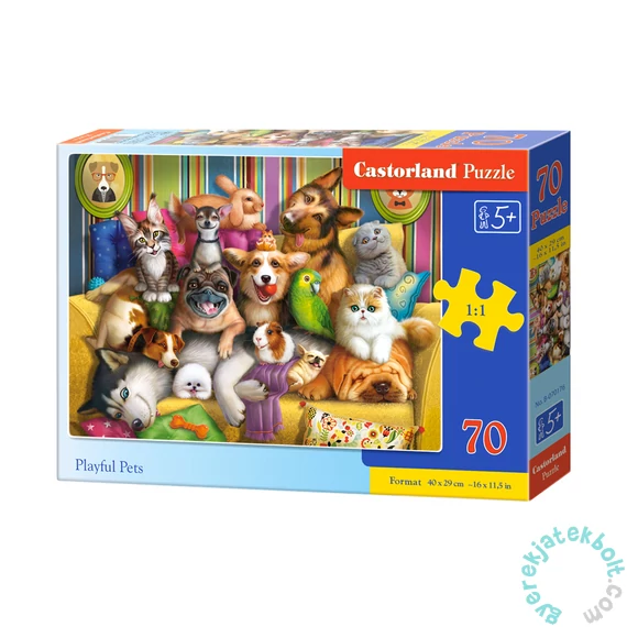 Castorland 70 db-os puzzle - Játékos kiskedvencek (B-070176)