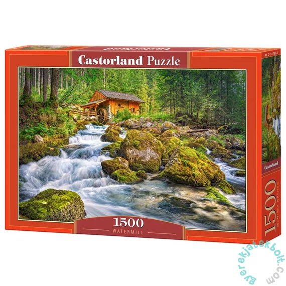 Castorland 1500 db-os puzzle - Vizimalom az erdőben (C-151783)