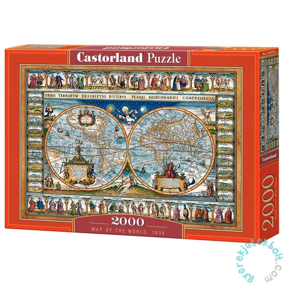 Castorland 2000 db-os puzzle - Világtérkép, 1639 (C-200733)