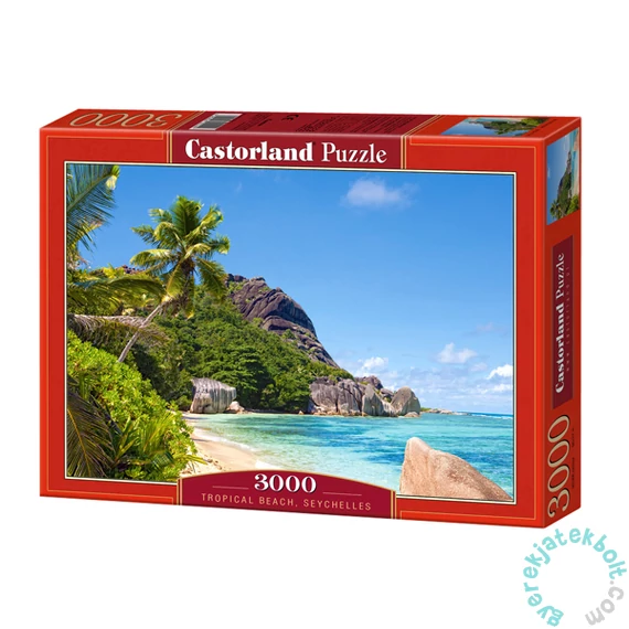 Castorland 3000 db-os puzzle - Trópusi tengerpart, Seychelles (C-300228)