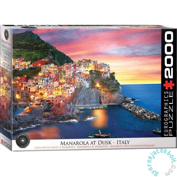 EuroGraphics 2000 db-os puzzle - Manarola at Dusk, Italy (8220-5635)
