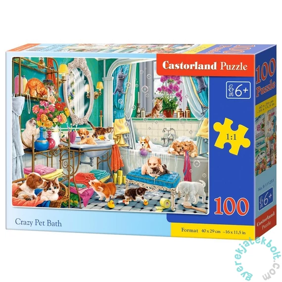 Castorland 100 db-os puzzle - Crazy Pet Bath