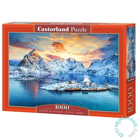 Castorland 1000 db-os puzzle - Napkelte Sakrisoy szigeten, Norvégia (C-105366)