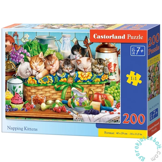 Castorland 200 db-os puzzle - Szundító Kiscicák (B-222278)