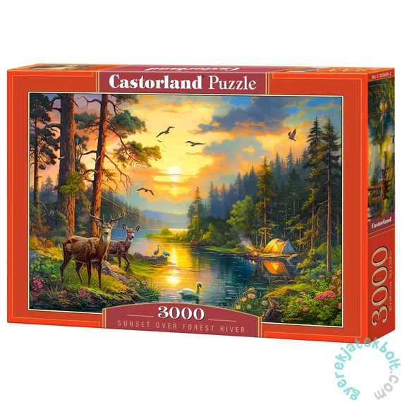 Castorland 3000 db-os puzzle - Napsütés a folyó partján (C-300686)