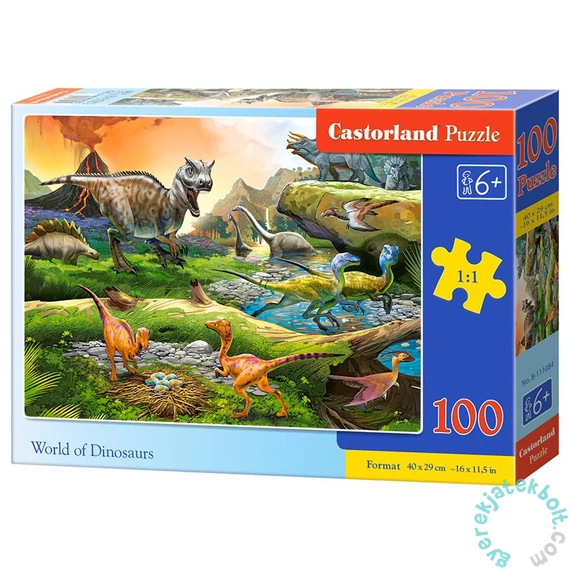 Castorland 100 db-os puzzle - Dínók világa (B-111084)