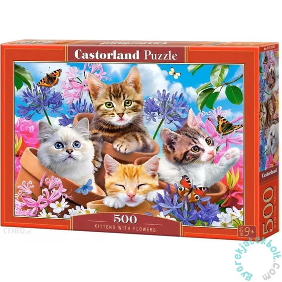 Castorland 500 db-os puzzle - Cicák a virágok között (B-53513)
