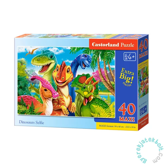 Castorland 40 db-os MAXI puzzle - Szelfiző dinoszauruszok (B-040391)