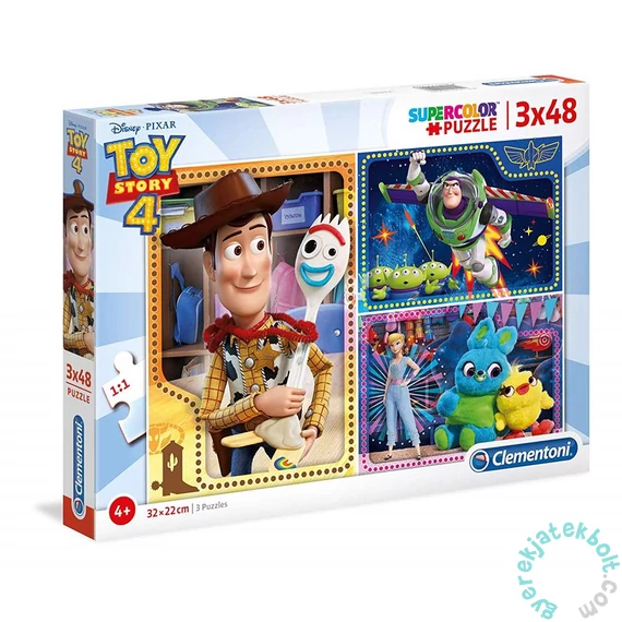 Clementoni 3 x 48 db-os Szuper Színes puzzle  - Toy Story 4 (25242)
