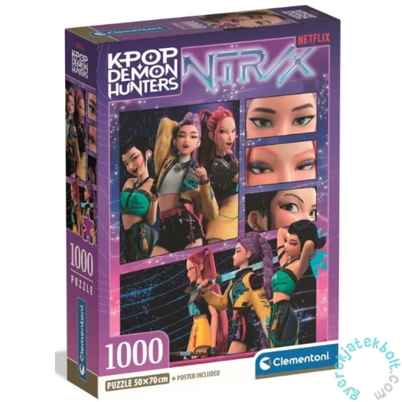Clementoni 1000 db-os puzzle - K-Pop Demon Hunters Huntrix (37125)