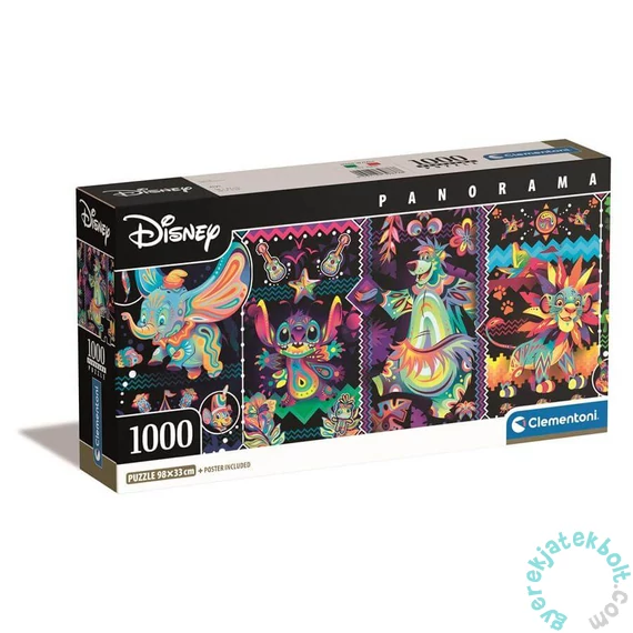 Clementoni 1000 db-os Panoráma puzzle - Disney játékos karakterek (39876)