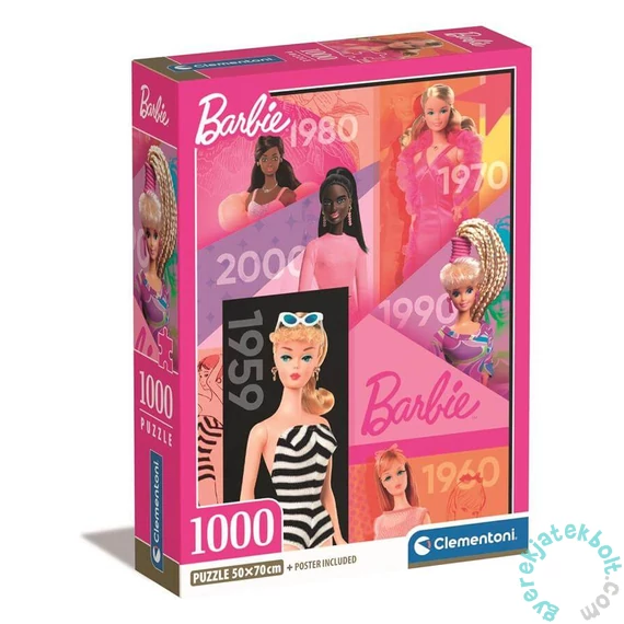 Clementoni 1000 db-os puzzle - Barbie 65 éves idővonal (39806)