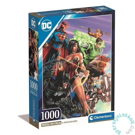 Clementoni 1000 db-os puzzle - DC comics (39852)