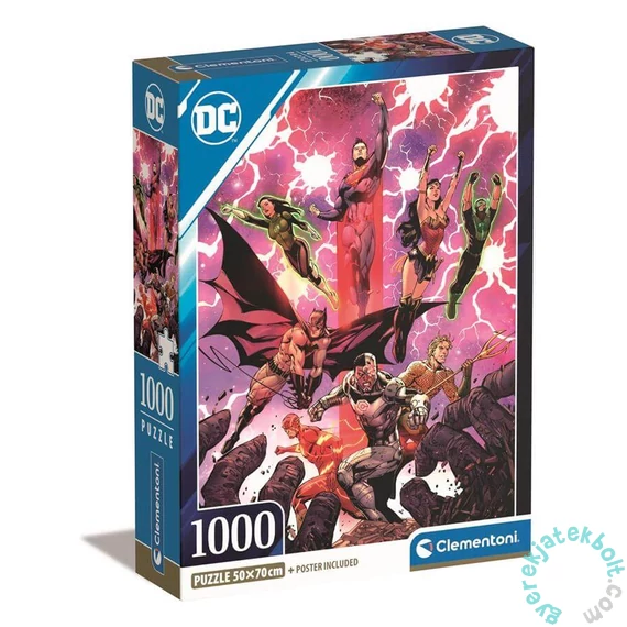 Clementoni 1000 db-os puzzle - DC comics (39853)