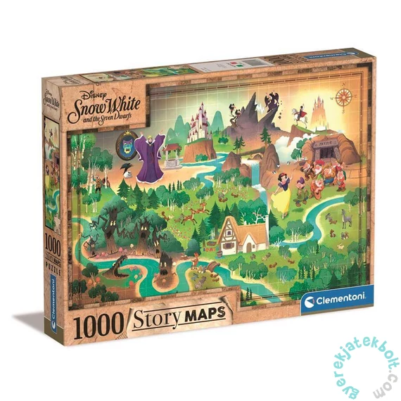 Clementoni 1000 db-os puzzle - Disney Hófehérke Történet Térkép (39815)