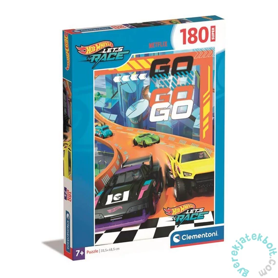 Clementoni 180 db-os Szuper Színes  puzzle - Hot Wheels (29789)