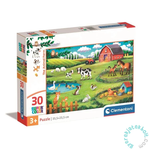 Clementoni 30 db-os Szuper Színes puzzle - Az állatfarmon (20286)