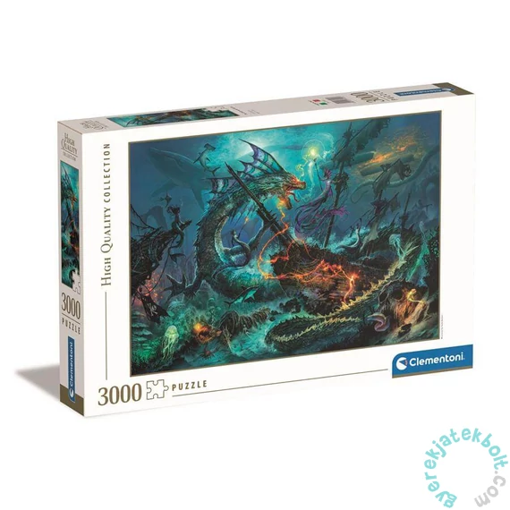 Clementoni 3000 db-os puzzle - High Quality Collection - Dungeon and  Dragons - Víz alatti csata (33023)