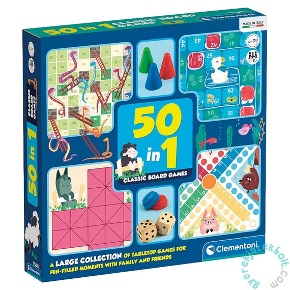 Clementoni 50 az 1-ben klasszikus családi társasjáték (50724)