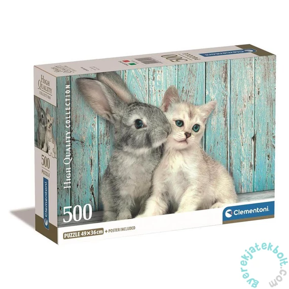 Clementoni 500 db-os puzzle - High Quality Collection - Cica és nyuszi (35539)