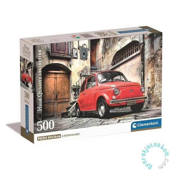 Clementoni 500 db-os puzzle  COMPACT puzzle - High Quality Collection - Fiat 500 (35537)