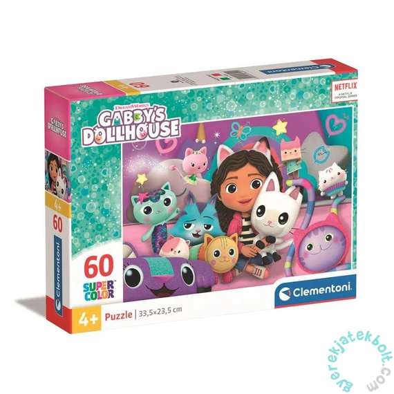 Clementoni 60 db-os Szuper Színes puzzle - Gabby babaháza (26202)