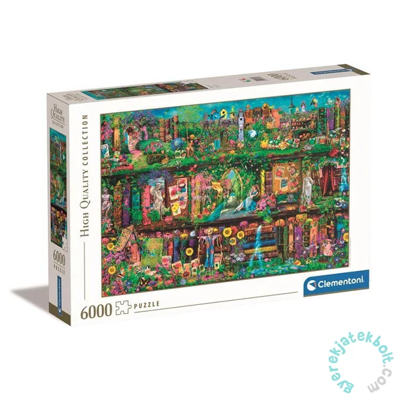 Clementoni 6000 db-os puzzle - High Quality Collection - Stewart, A kert a könyvespolcban (36532)