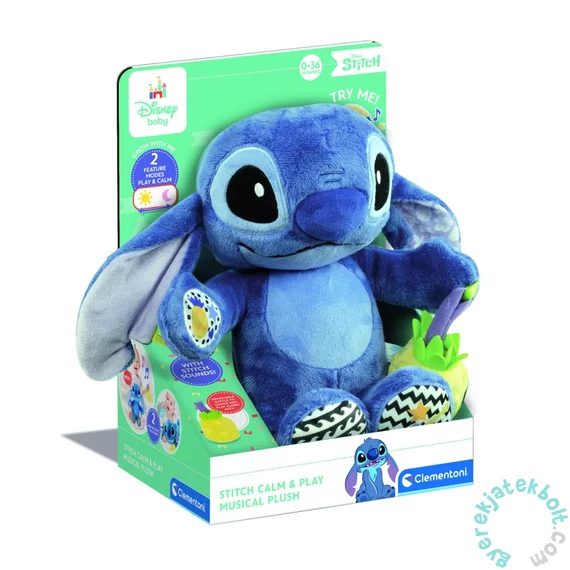 Clementoni Baby - Disney Stitch Zenélő plüssfigura (17987)