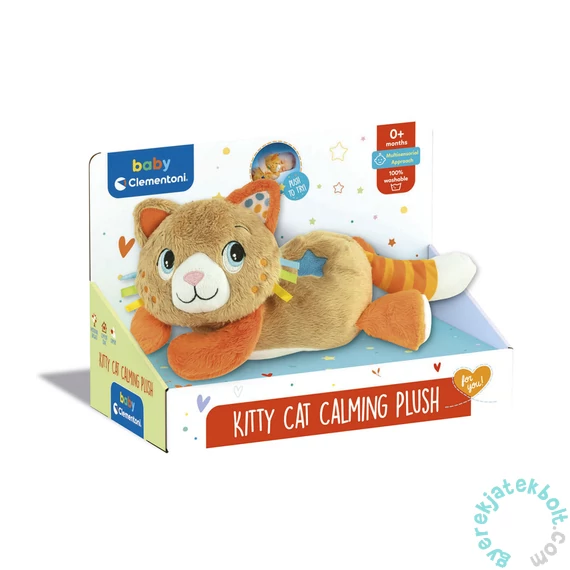 Clementoni Baby - Elalvást segítő doromboló, szuszogó plüss cica (17593)