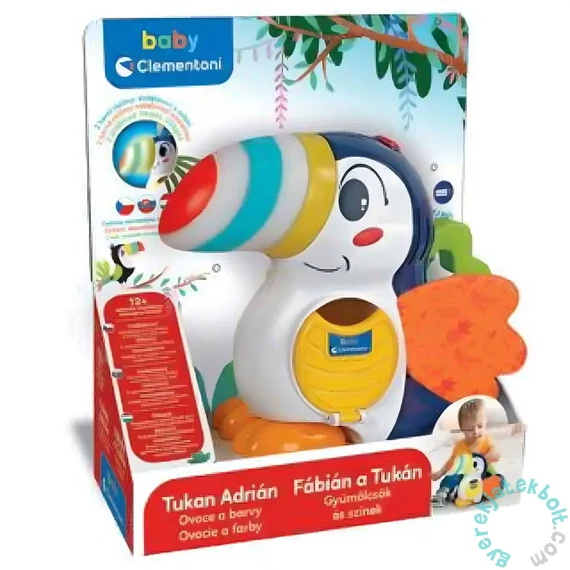 Clementoni Baby - Fábián a tukán - Gyümölcsök és színek készségfejlesztő játék (50584)