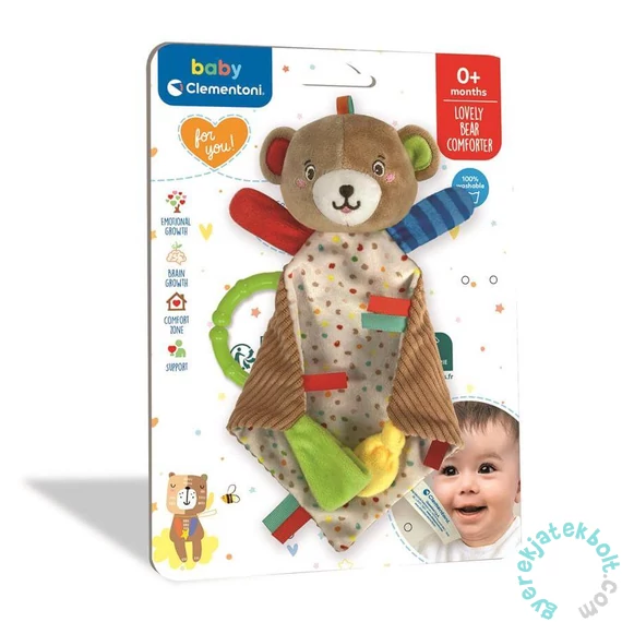 Clementoni Baby - Kutyusos szundikendő csörgőkkel (17825)