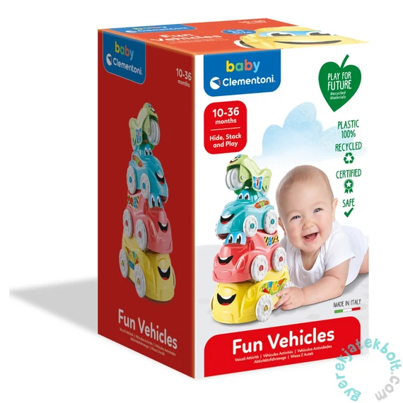 Clementoni Baby - Play for future - Jármű rakosgató készségfejlesztő játék - 4 db-os (17111)