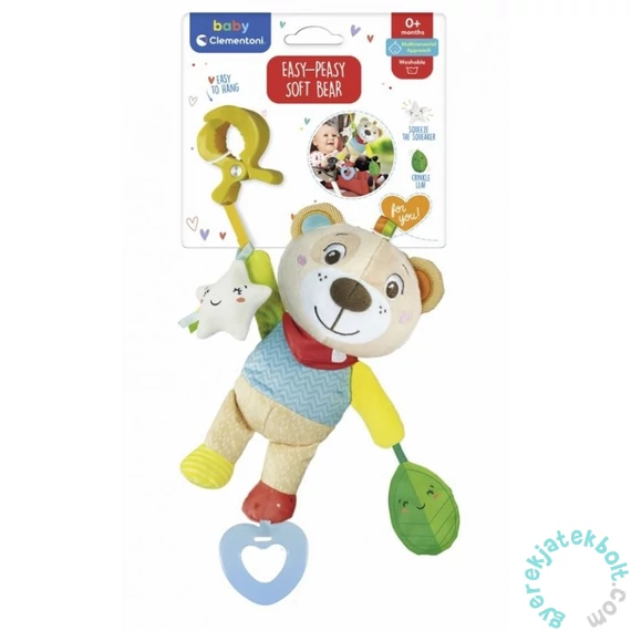Clementoni Baby Plüss maci csörgőkkel és rágókával (17822)