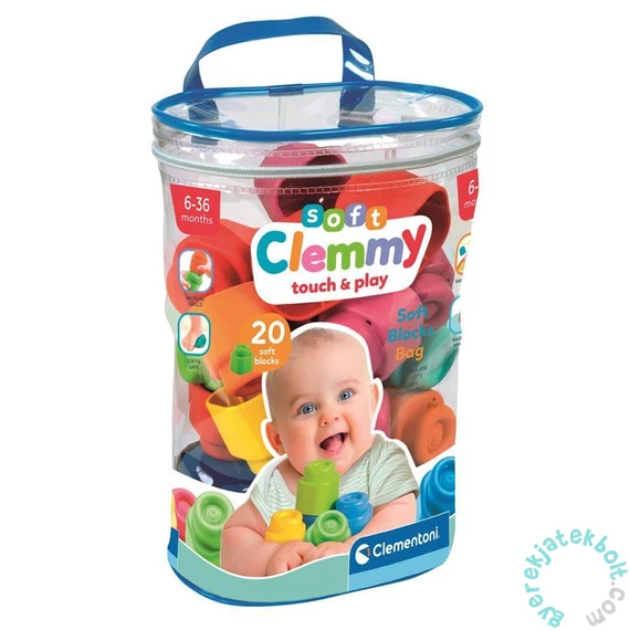 Clemmy Baby Puha kockák 20 db-os építőcsomag (17877)
