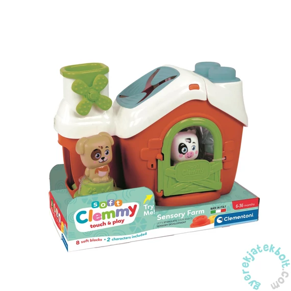 Clementoni - Clemmy Soft - Színes farm készségfejlesztő játékszett (17993)
