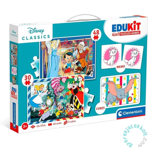 Clementoni - Edukit 4 az 1-ben játékgyűjtemény - Disney Klasszikus karakterek (18290)