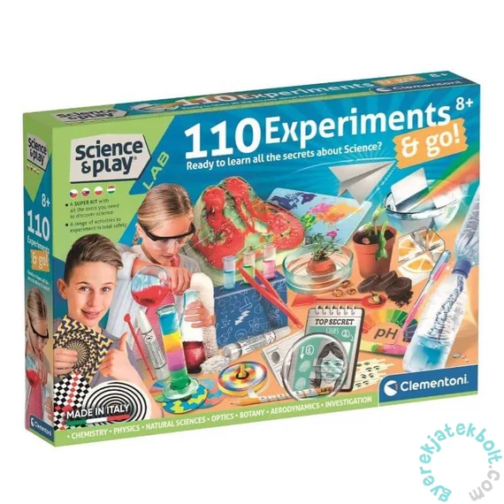 Clementoni - Science &amp; Play - 110 kísérlet - Kísérletezős játék (50828)