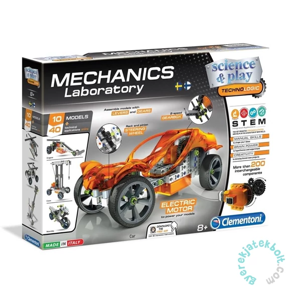 Clementoni - Tudomány és játék - Mechanikus Műhely - Járművek villanymotorral