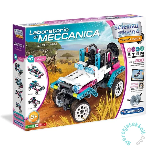 Clementoni - Tudomány és játék - Mechanikus Műhely - Szafari park járművek