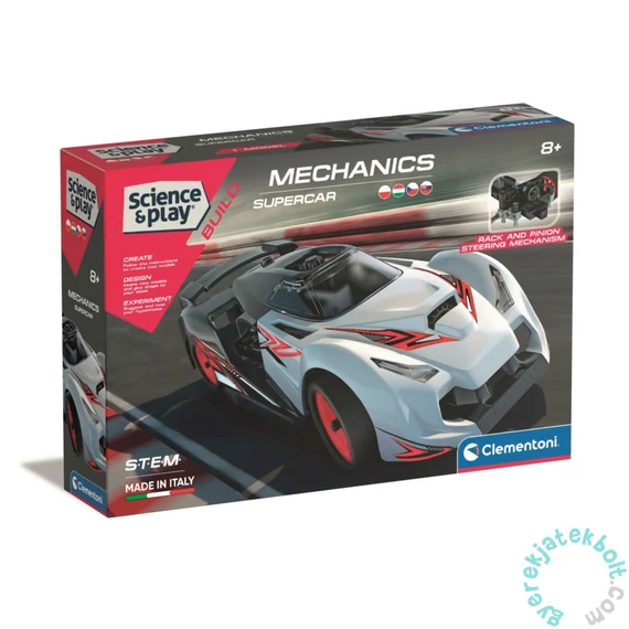 Clementoni - Tudomány és játék - Mechanikus Műhely - Versenyautó (50192)