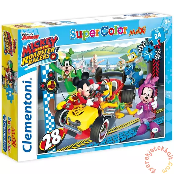 Clementoni 24 db-os Maxi puzzle - Mickey Mouse és barátai - Verseny (24481)