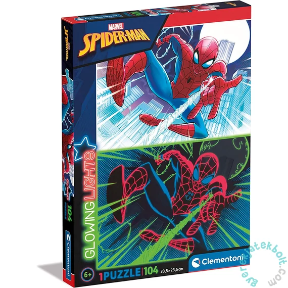 Clementoni 104 db-os puzzle - Marvel - Pókember - Fluoreszkáló (27555)
