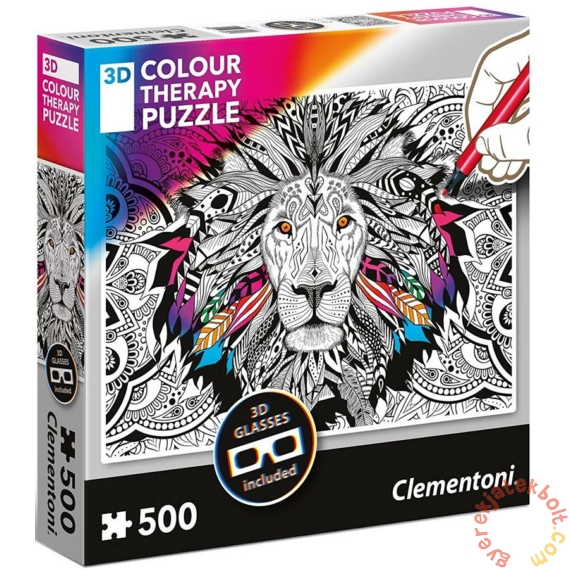 Clementoni 500 db-os puzzle - Color Therapy 3D - Oroszlán (35051)