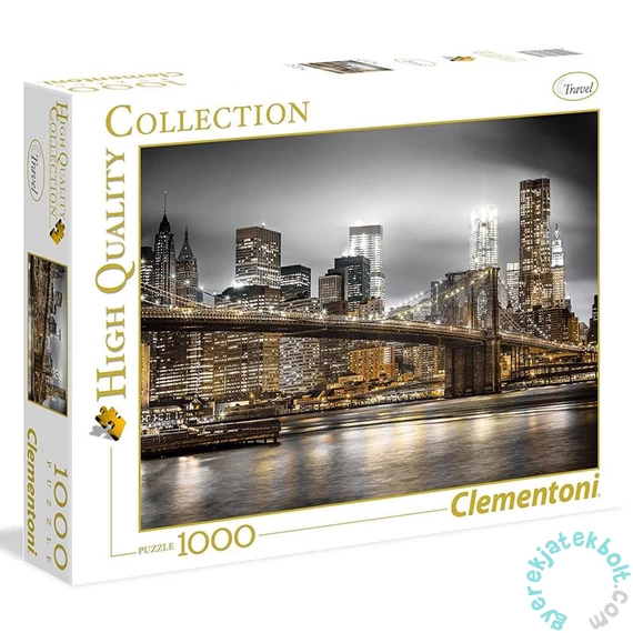 Clementoni 1000 db-os puzzle - A Brooklyn híd éjjel, New York (39366)