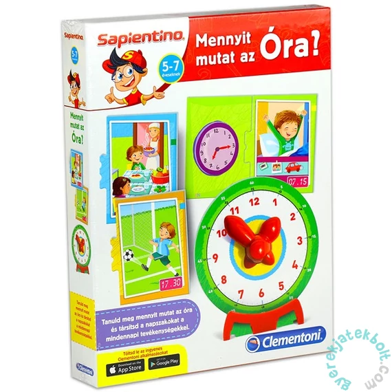 Clementoni - Sapientino  Mennyit mutat az óra? - oktató játék (64049)