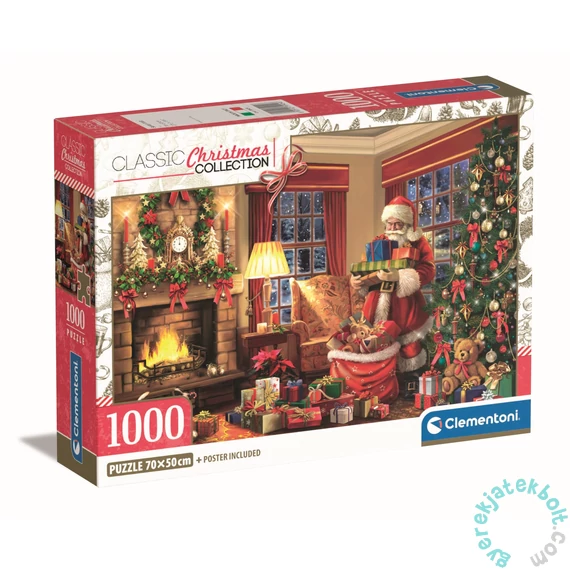 Clementoni 1000 db-os puzzle - A Mikulás érkezése (39924)