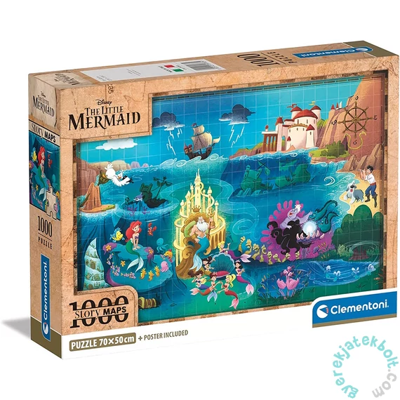 Clementoni 1000 db-os puzzle - Disney 100 Collection - A kis hableány (39783)