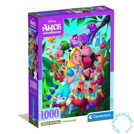 Clementoni 1000 db-os puzzle - Disney - Alíz Csodaországban (39952)